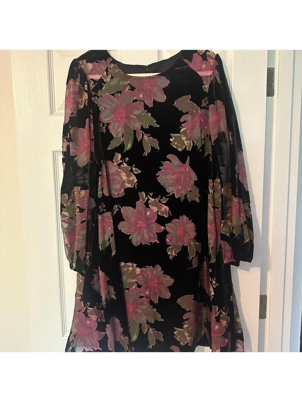 Calvin Klein black floral dress